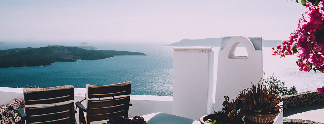 Sunning In Santorini, Greece